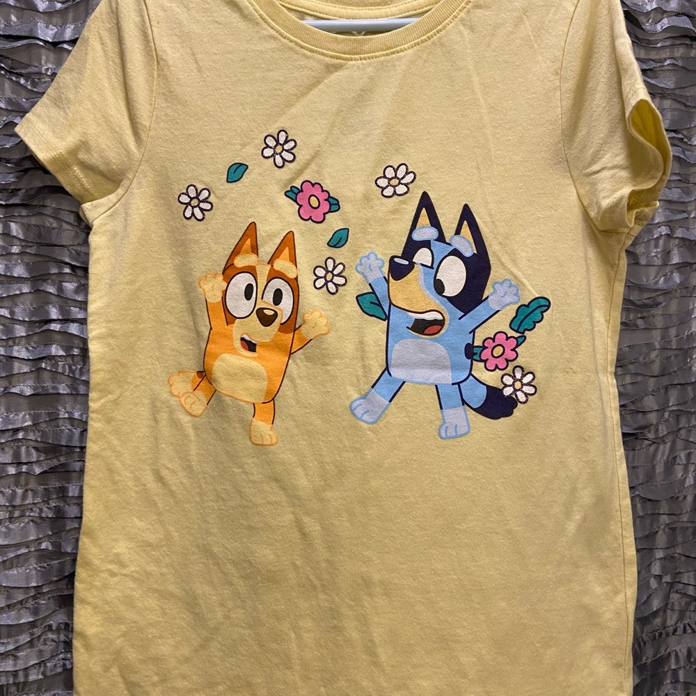 Bluey Kids Tops Set of 4 Tees - Pink, Yellow, Cream, Light Blue Bluey Character - Picture 7 of 14